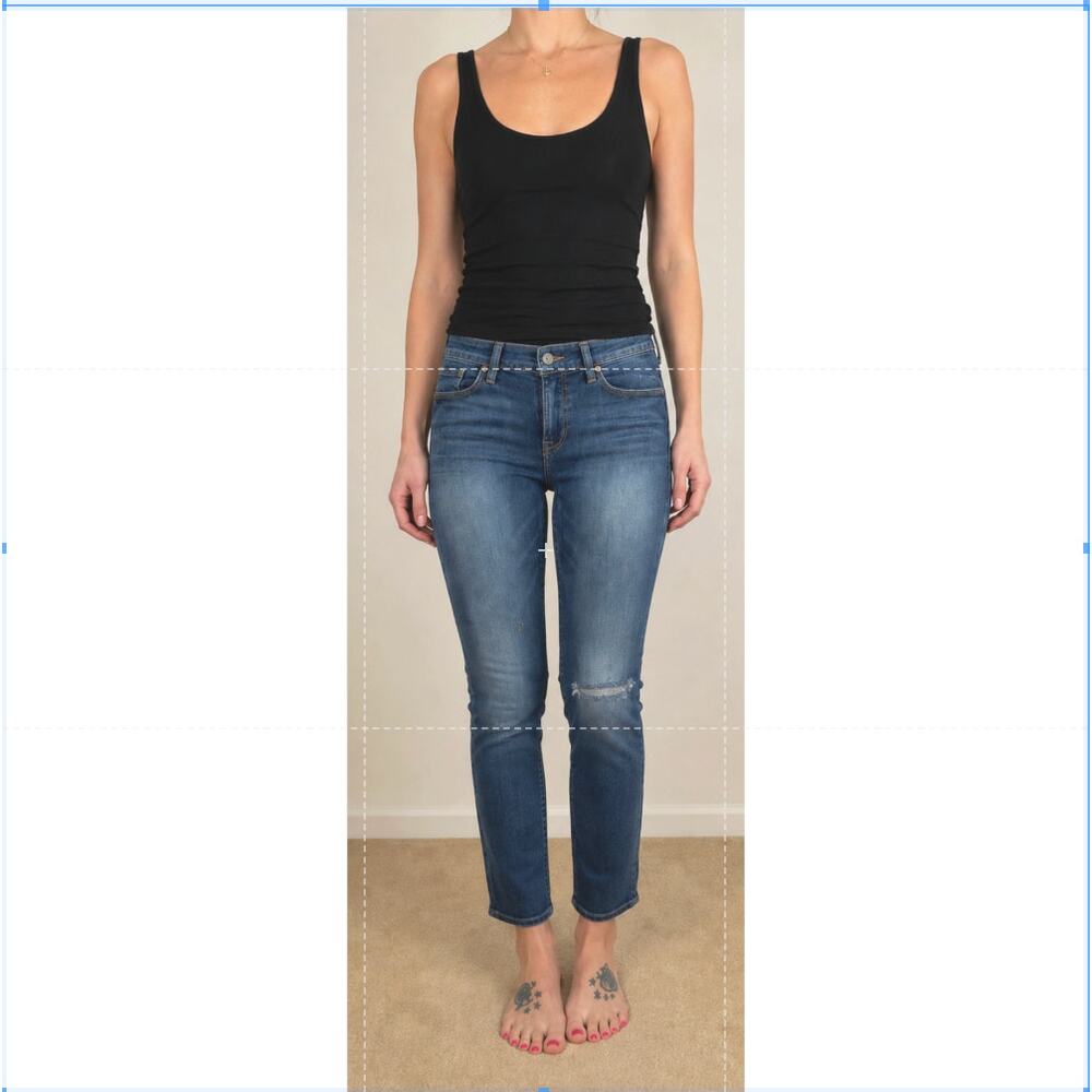 FRAME Le Garcon Medium Wash Distressed Jeans 26